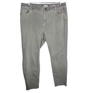 J. Jill Authentic Fit Slim Ankle Pants Womens 16 Taupe Stretch Career Casual
